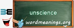 WordMeaning blackboard for unscience